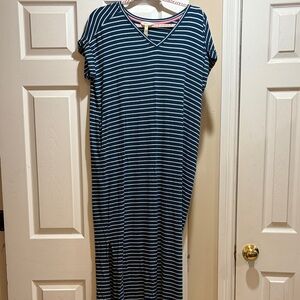 Matilda Jane Navy and White Striped Maxi Dress
